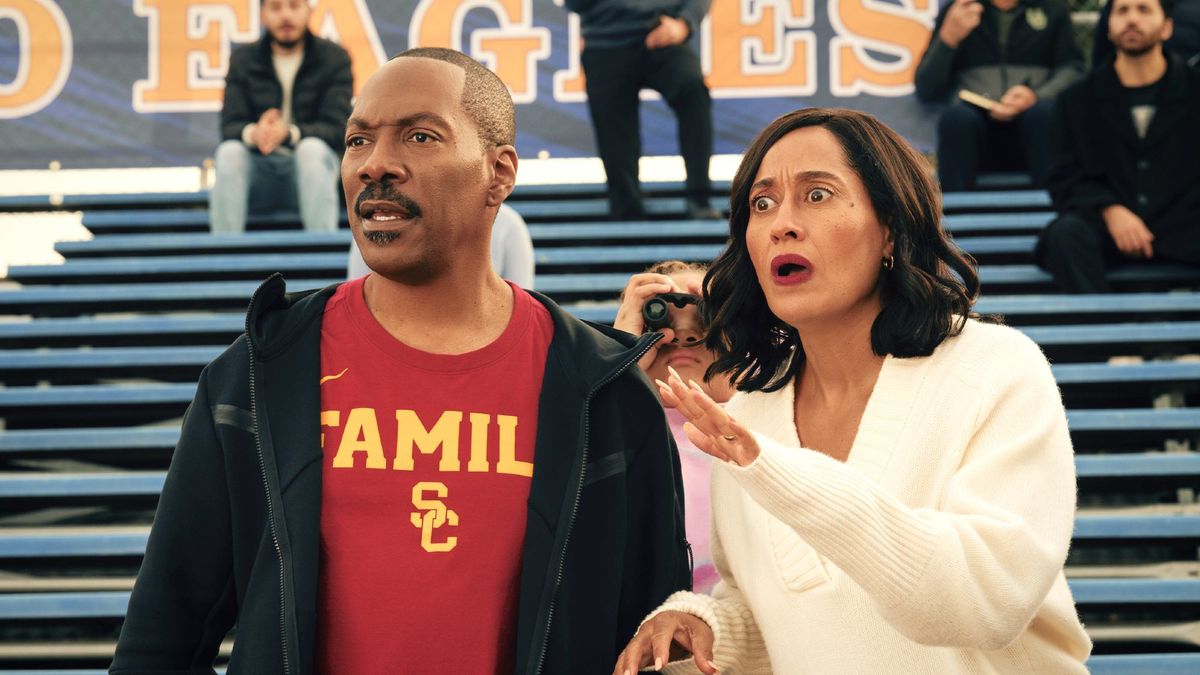 Eddie Murphy and Tracee Ellis Ross in Candy Cane Lane