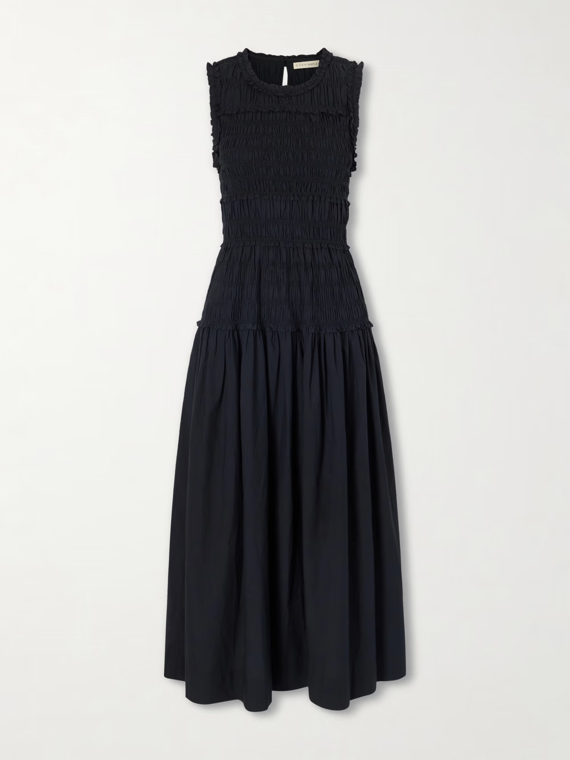 D&amp;ocirc;en, Mallory cotton-poplin midi dress