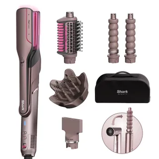 Shark Beauty Flexfusion Straight 5-In-1 Air and Ceramic Styling, Drying & Straightening System With Storage Case - Cosmic Blush