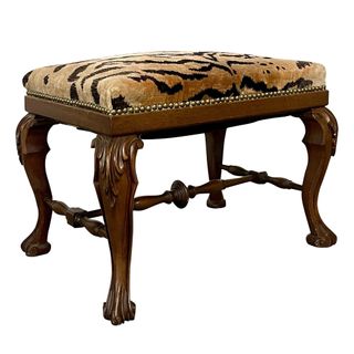 leopard footstool from chairish