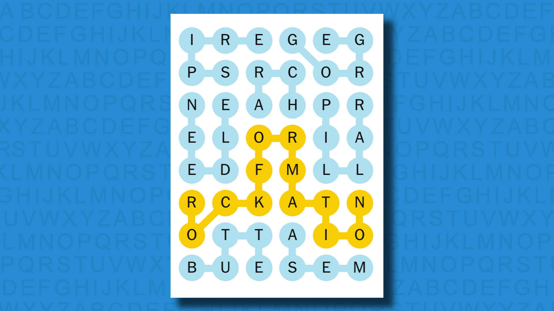 NYT Strands answers for game 544 on a blue background