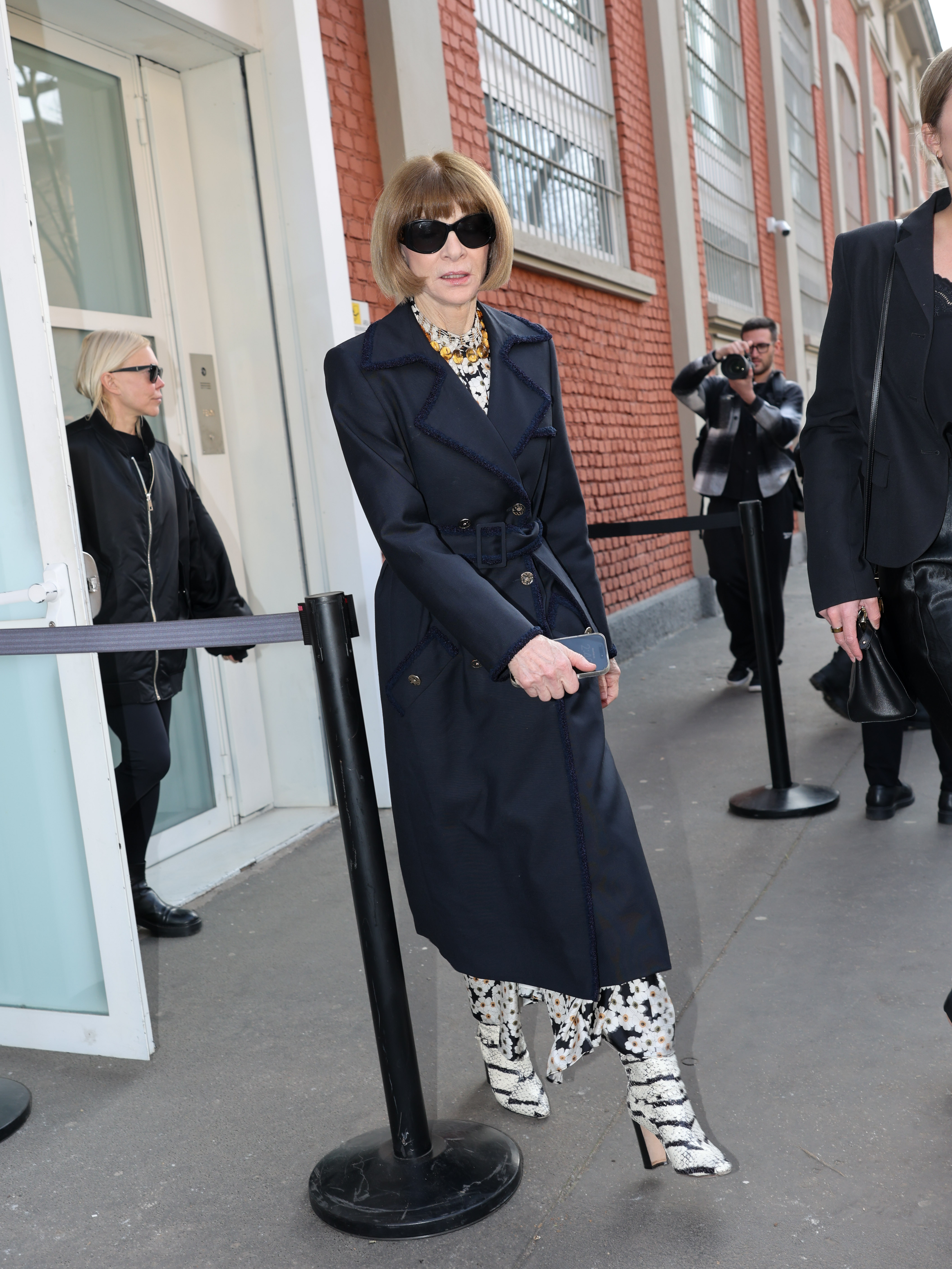 Anna Wintour attends the fall 2026 shows in Milan and London