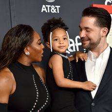 Serena Williams, Alexis Olympia Ohanian Jr. and Alexis Ohanian attend the 2021 AFI Fest - Closing Night Premiere of Warner Bros. "King Richard" at TCL Chinese Theatre on November 14, 2021