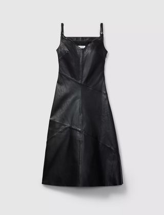 calvin klein, Leather Sleeveless Midi Dress