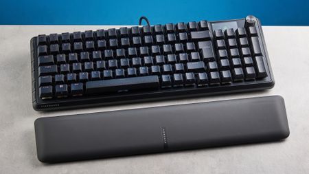 The Corsair Vanguard Pro 96 in black, on a stone surface