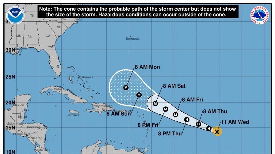 Tropical Storm Lee could an 'extremely dangerous major hurricane