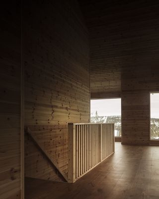 timber interior of Vemdalen Villas