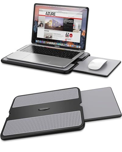 Portable Laptop Desk with retractable left/right Mouse Pad Tray
