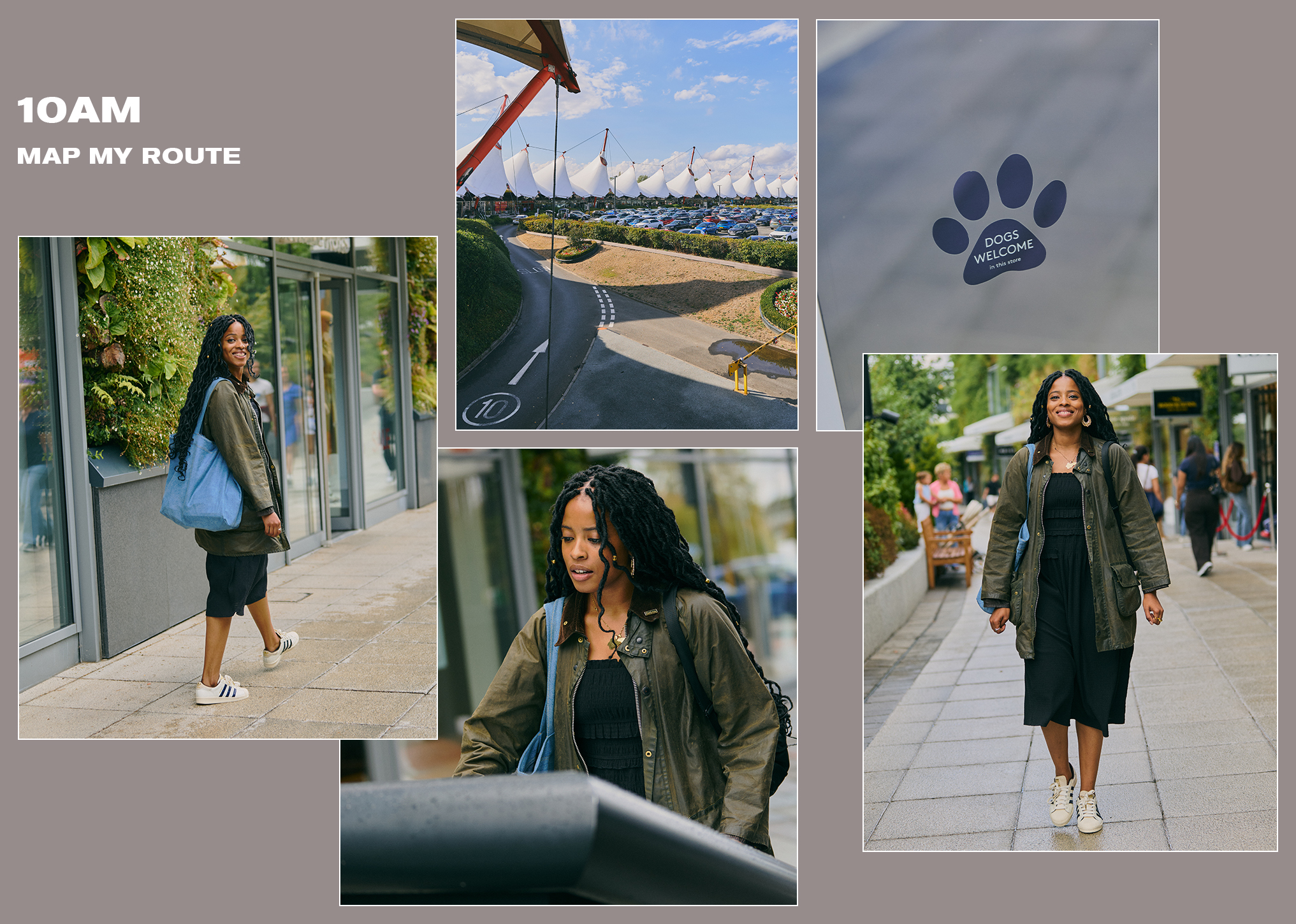 A fashion editor arriving at Mcarthurglen Designer Outlet Ashford.