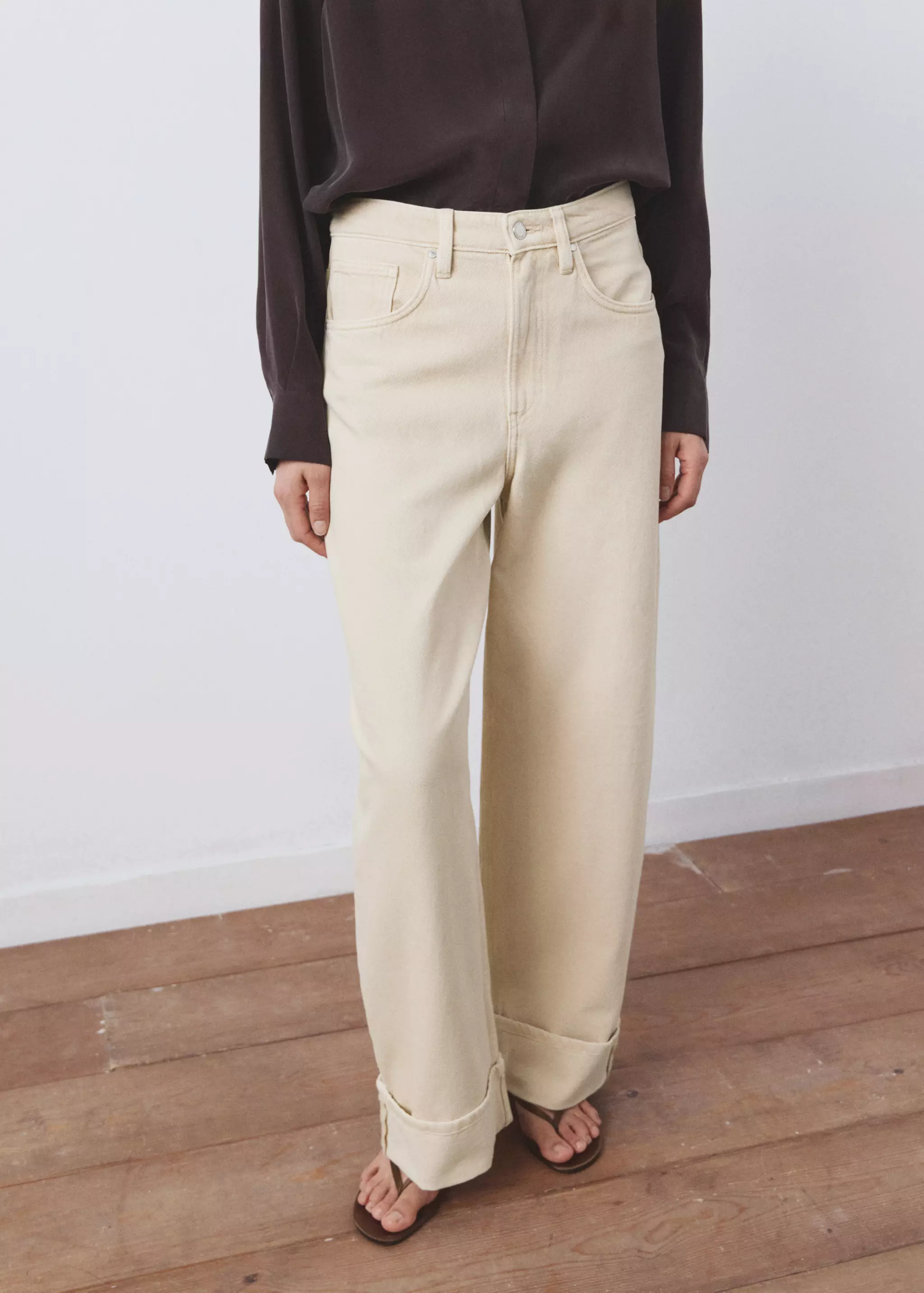 Balloon Jeans with Rolled-Up Hem - Women's | Mango United Kingdom