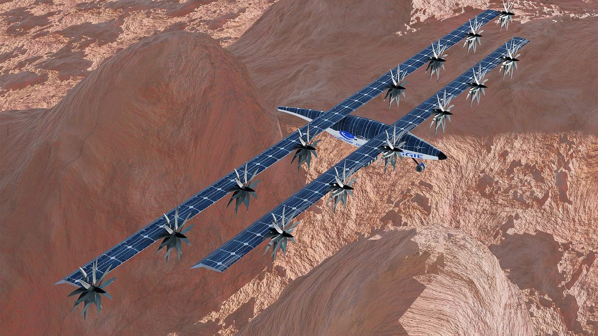 A Wild Mars repülőgép koncepciója víz után kutathat a Vörös Bolygó légkörének tetejéről