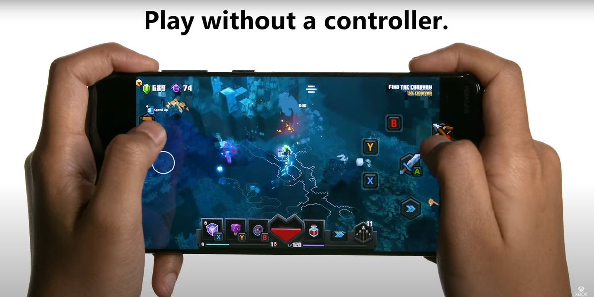 Minecraft Dungeons Xcloud Touch Controls