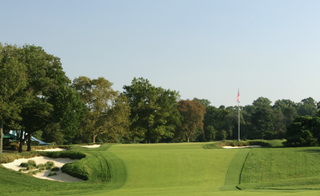 Merion Golf Club 18th hole pictured
