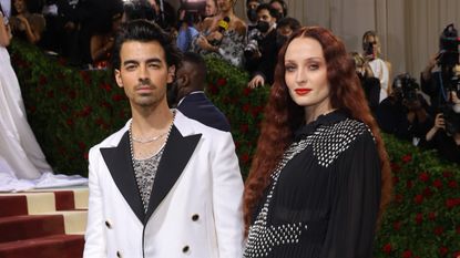 Sophie Turner and Joe Jonas Arrive At The Met Gala In Louis Vuitton