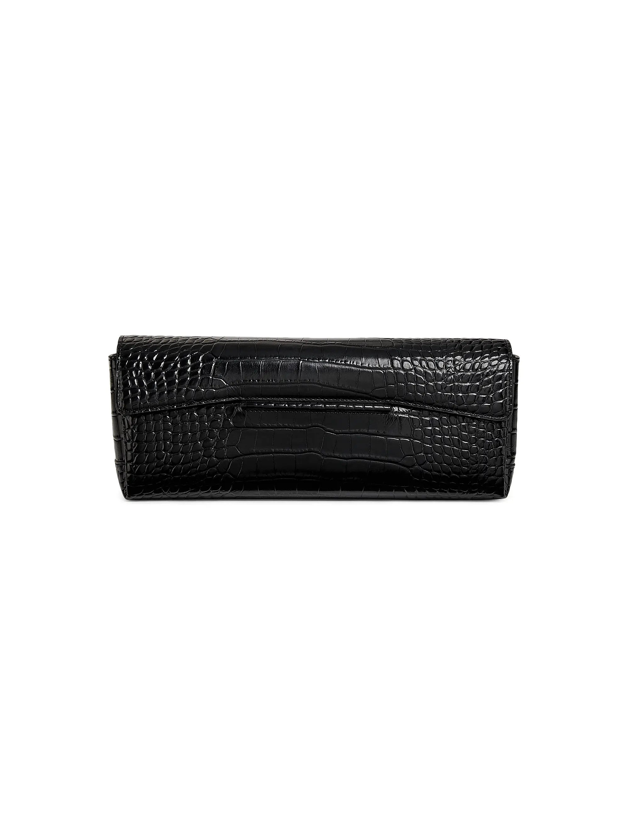 Soft Croco-Embossed T-Clutch