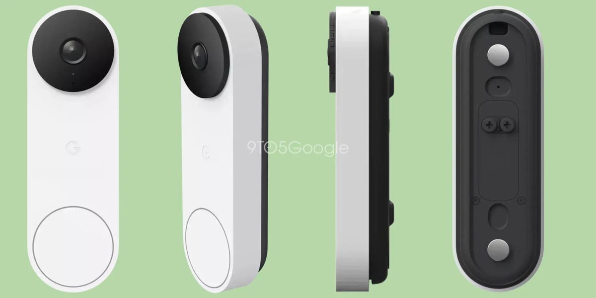 Renders of the 2nd-gen Nest Doorbell in white
