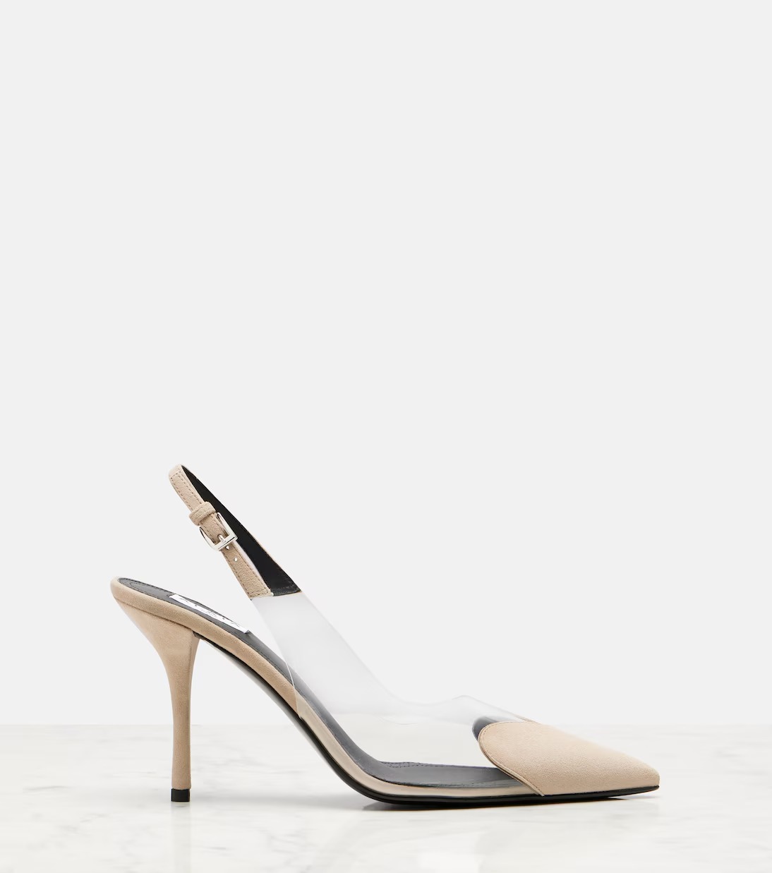 Ala&amp;iuml;a, C&amp;oelig;ur 90 Suede and PVC Pumps