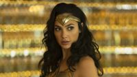 Diana Prince (Gal Gadot) looks over her shoulder in Wonder Woman 1984.