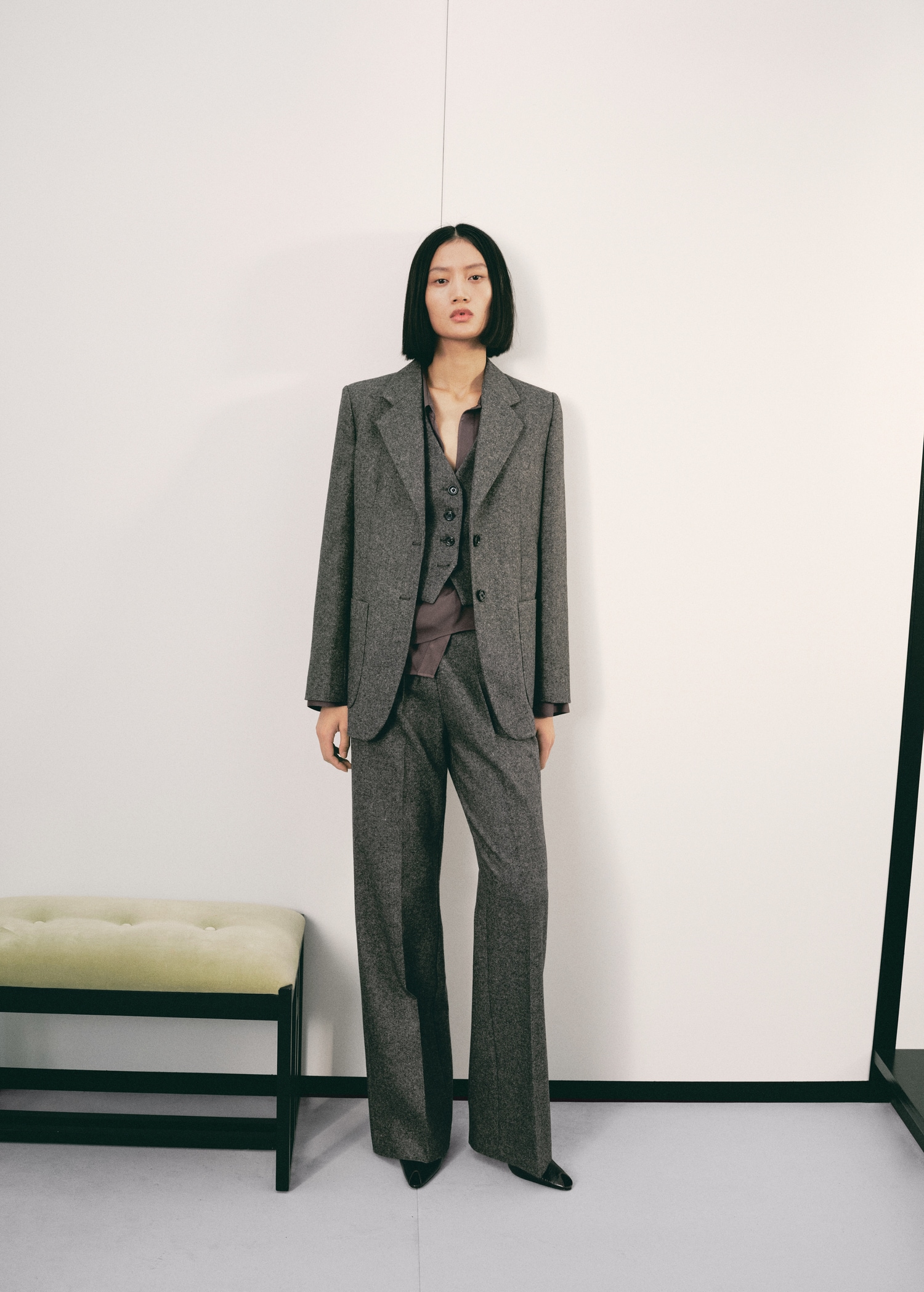 Speckled Wool Trousers - Women | Mango United Kingdom