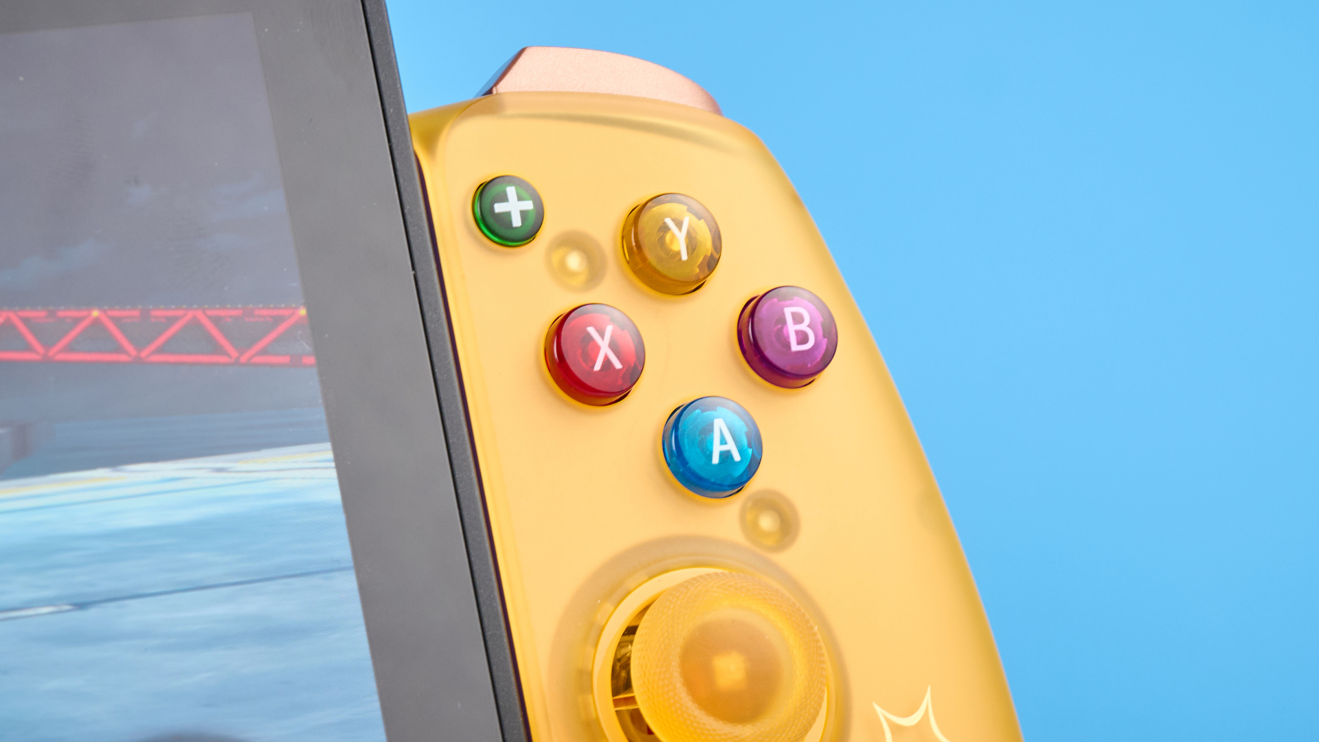 A golden GameSir G8 Plus phone gaming controller