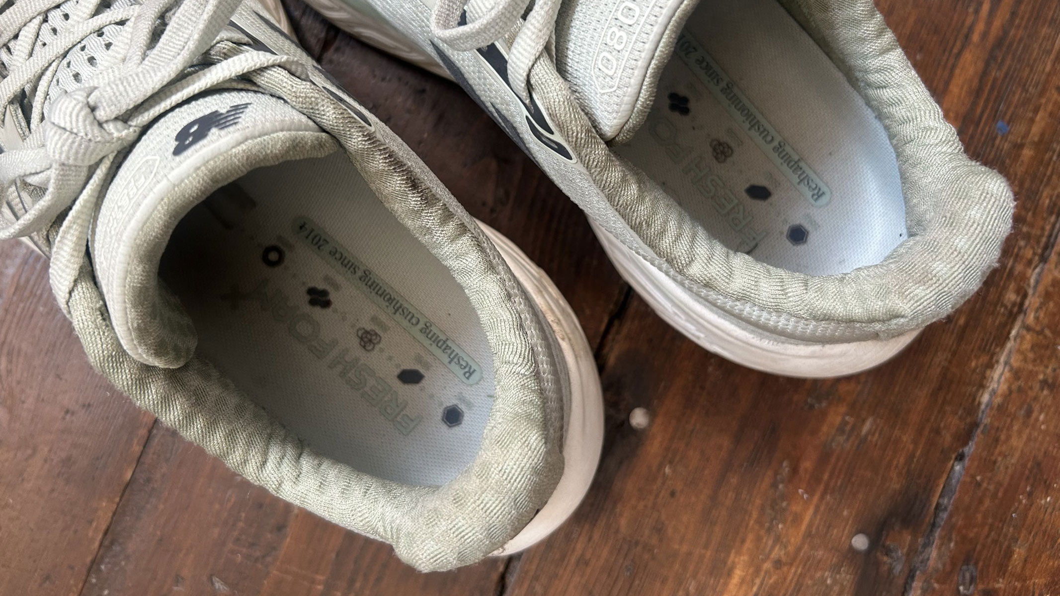 New Balance 1080 v14 running shoes, a close-up picture of the soles