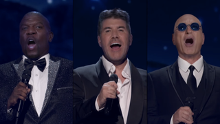 Mataphysic deepfaking Terry Crews, Simon Cowell, and Howie Mandel on America's Got Talent