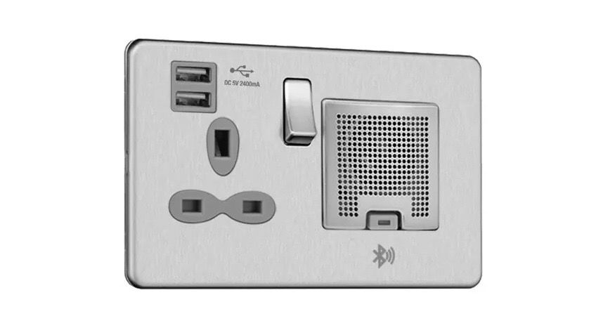 This USB plug socket has a built-in Bluetooth speaker!