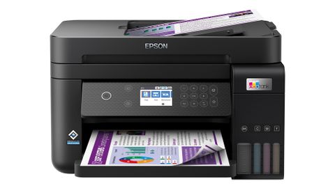 The Epson EcoTank ET-3850 viewed from the front with white background