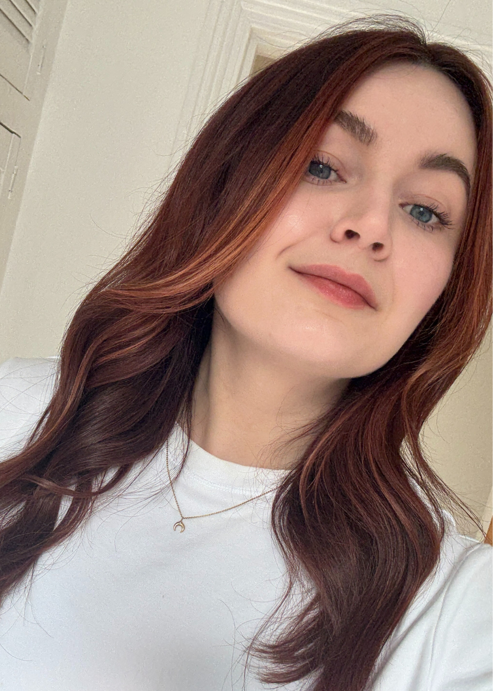 Lucy wearing Violette FR Bisou Balm in the shade Mon Cheri