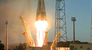 Sentinel-1A Liftoff with Engines Burning