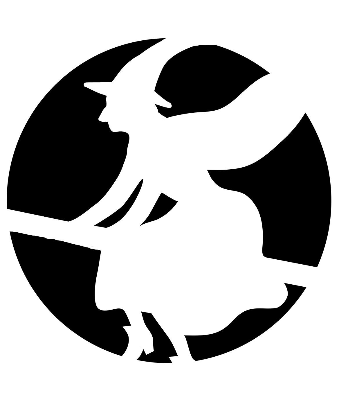 Witches on broomsticks are one of the most popular Halloween mascots