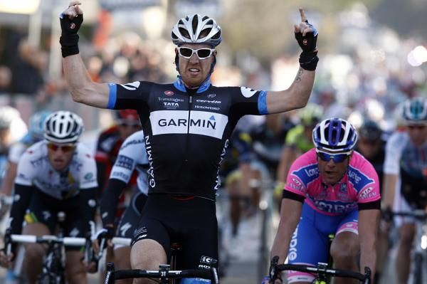 Tyler Farrar (Garmin-Cervelo) wins stage 2 of Tirreno-Adriatico