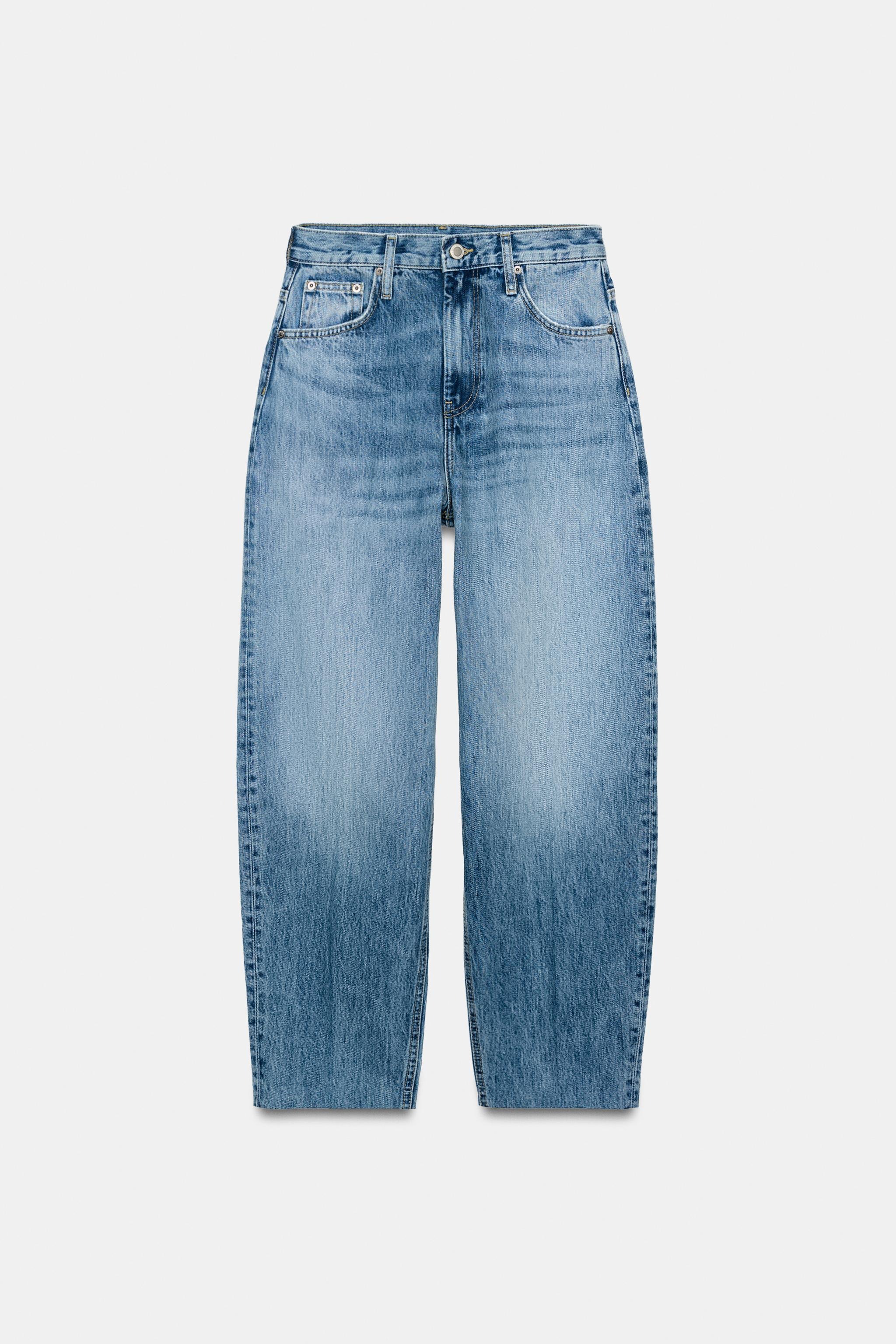 Zara, Zw Collection High-Waist Tapered Jeans