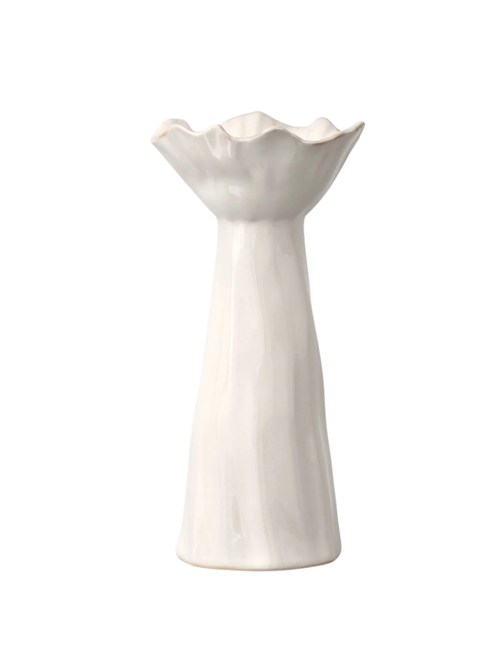 Tall Sculpted Foliage Taper Candle Holder 