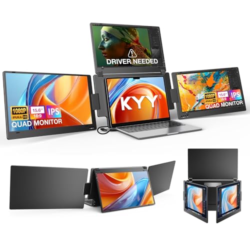 Kyy Triple Screen Laptop Monitor Extender 15.6