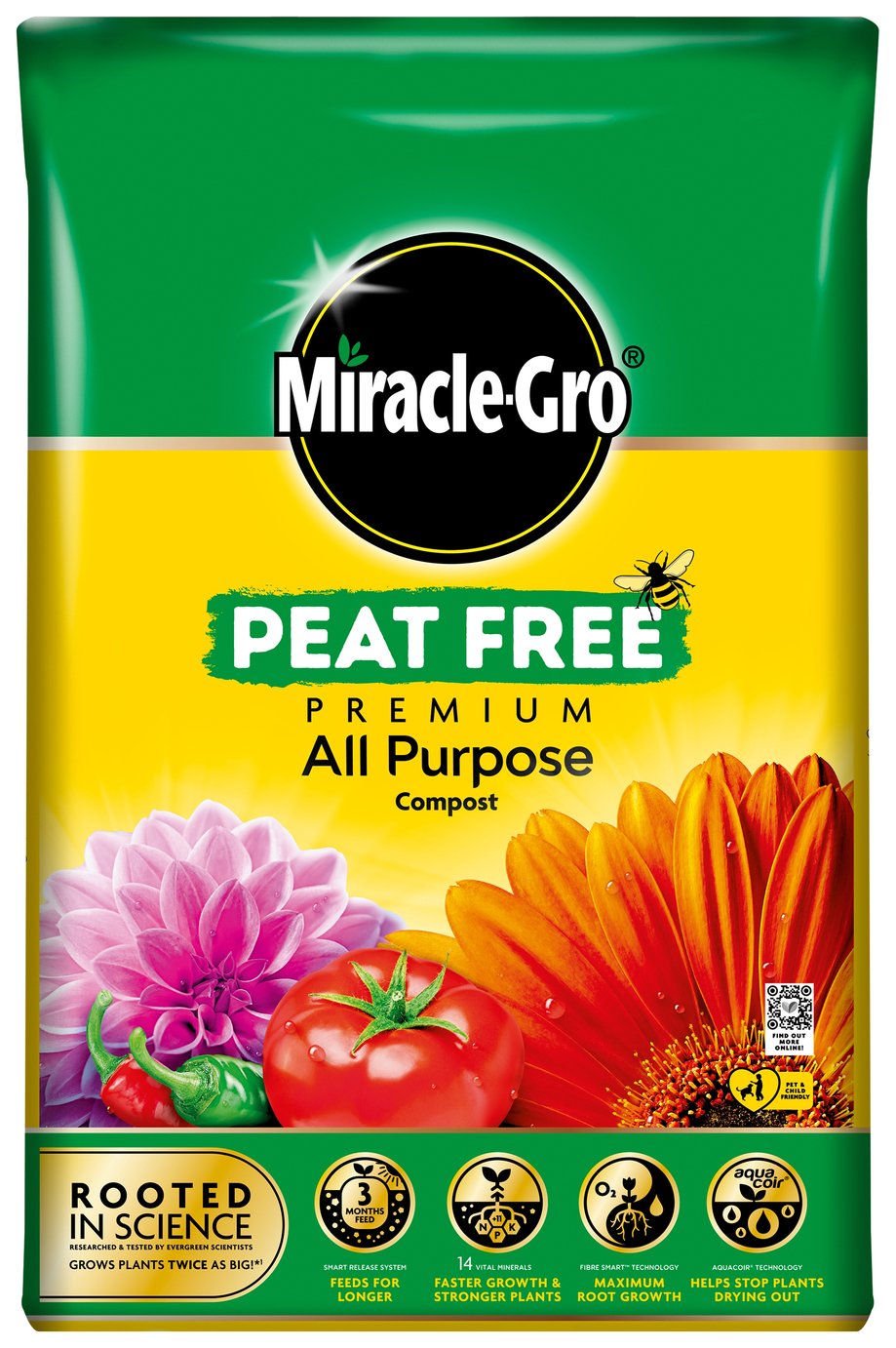 Miracle-Gro 40l Peat Free Premium All Purpose Compost