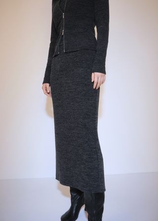 Slit Knitted Skirt - Women | Mango Usa