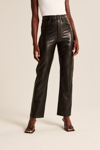 Abercrombie Vegan Leather 90s Straight Pant
