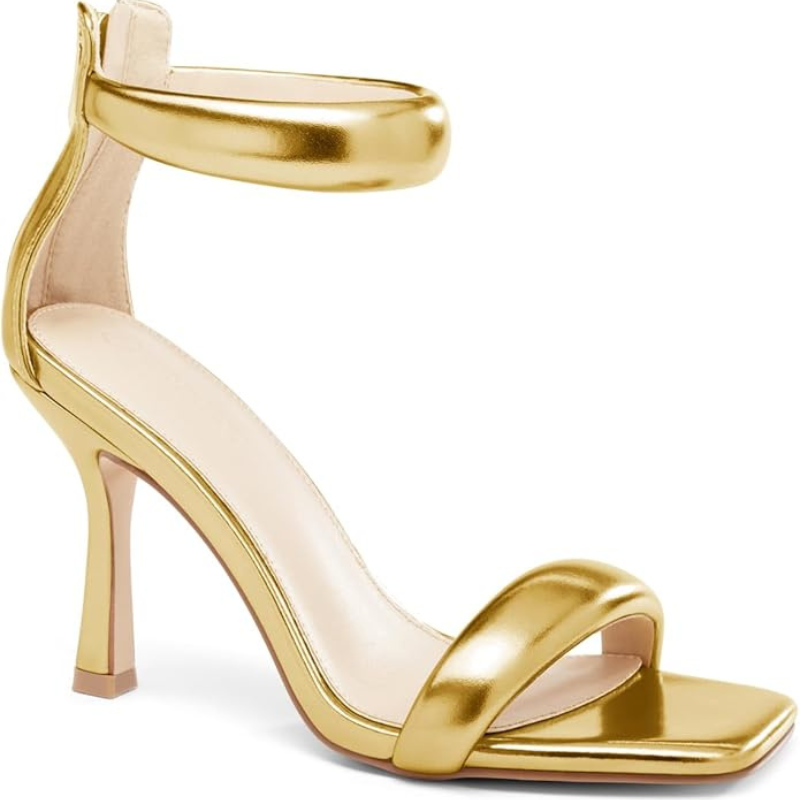 Coutgo strappy gold heeled sandal