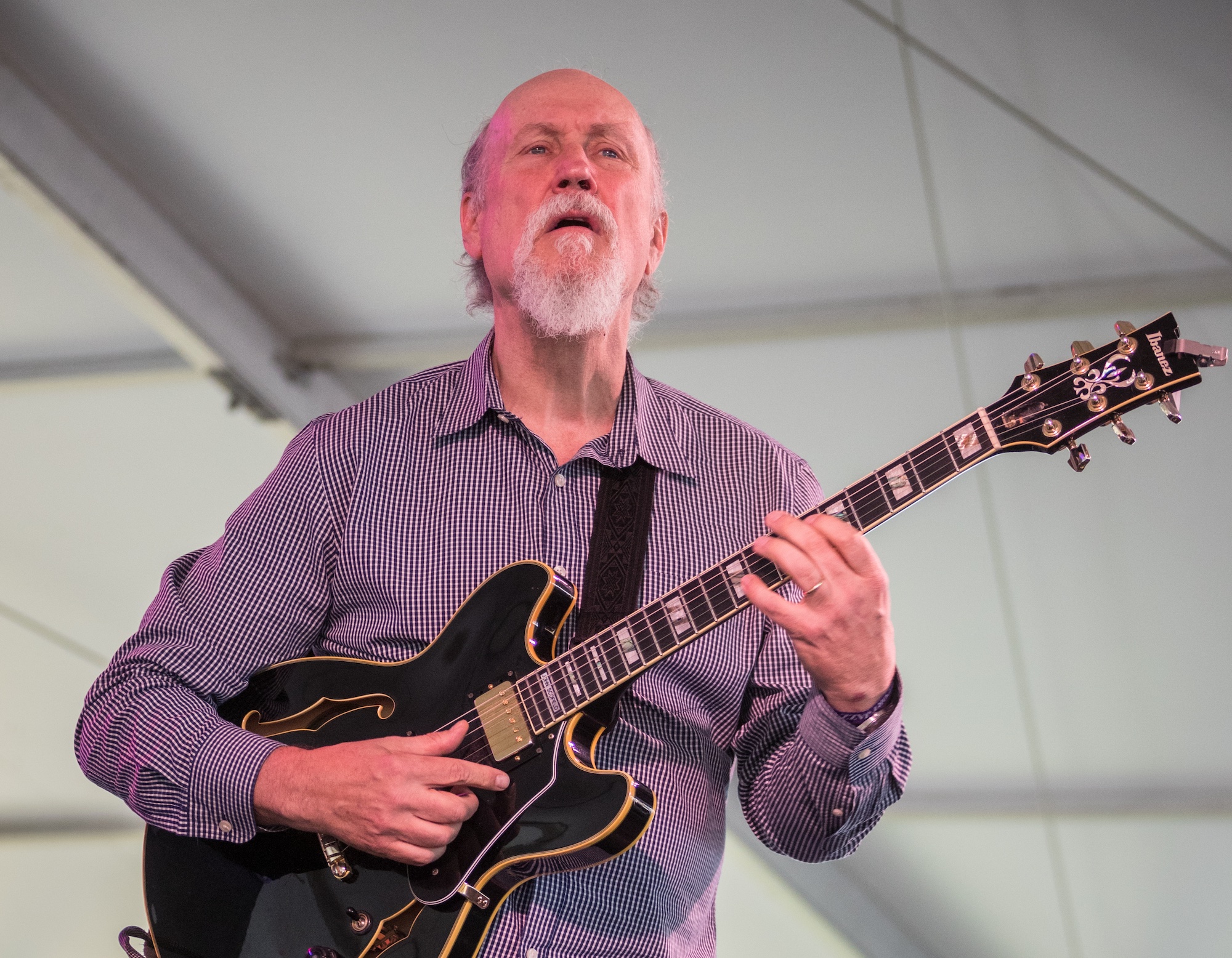 John Scofield performs at the 2017 Newport Jazz Festival at Fort Adams State Park in Newport, Rhode Island on August 6, 2017