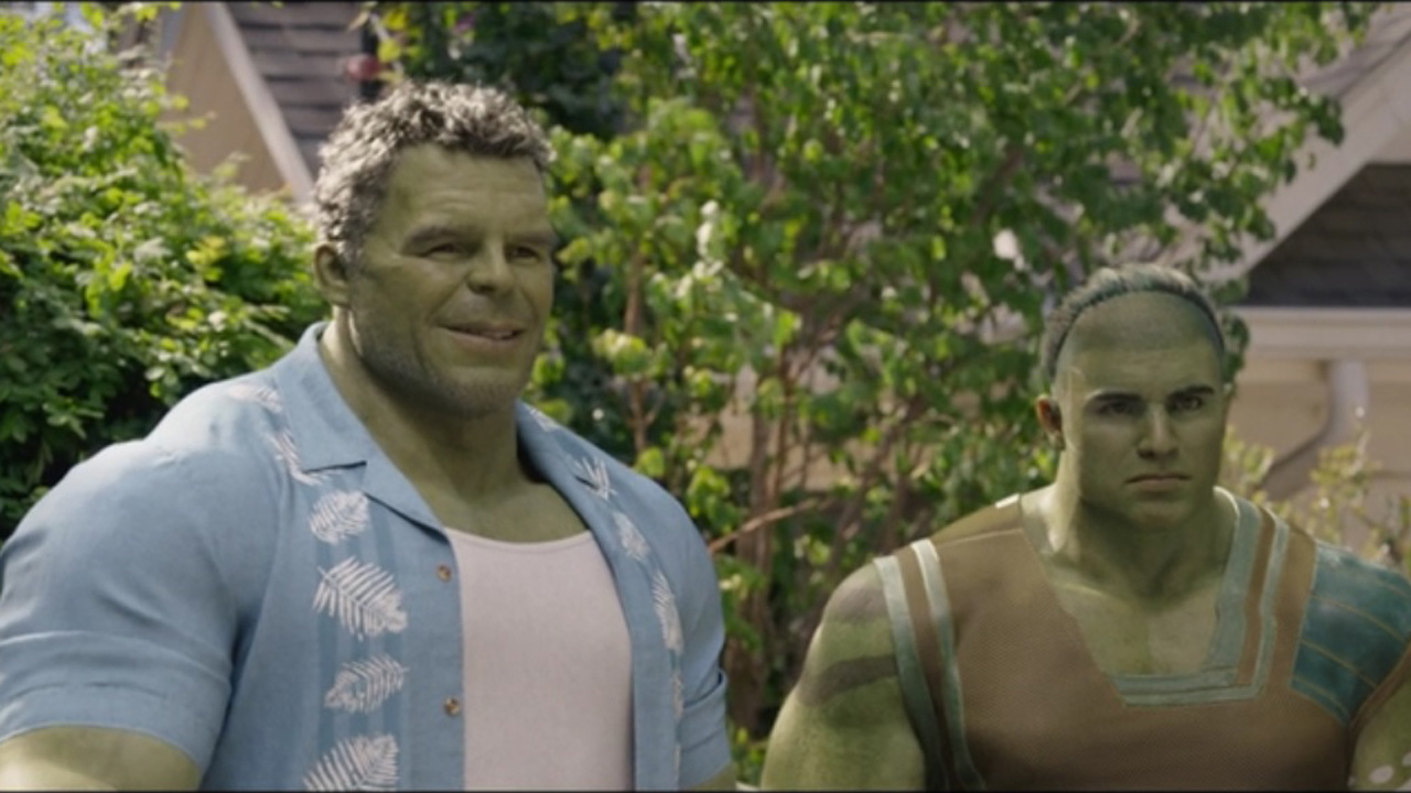Hulk introduces his relatives to Skaar in She-Hulk episode 9