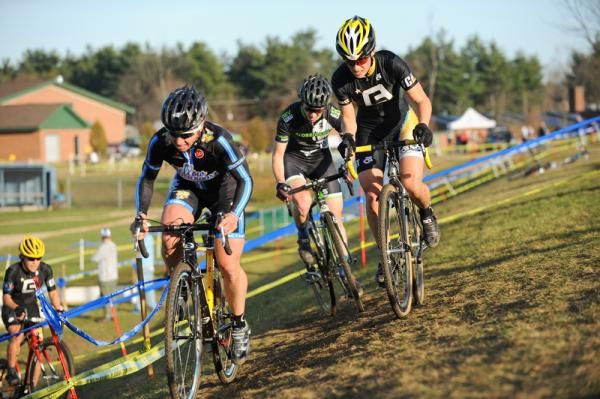 Andrea Smith and Sally Annis fight for Laura Van Gilder&rsquo;s wheel.