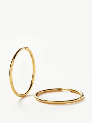 Classic Medium Hoop Earrings | 18ct Gold Vermeil