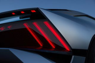 Rear light detail of Peugeot Inception Concept Car, 2023