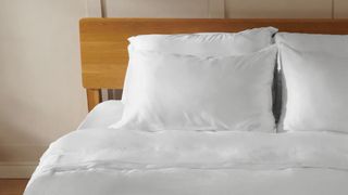 Coop Sleep Goods Tencel sheet set on the bed