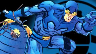DC Comics artwork of the Ted Kord Blue Beetle