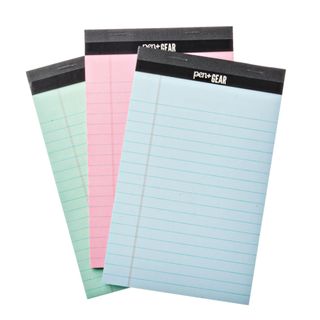 Pen + Gear Legal Pads Pastel Color Paper, 50 Sheets, 3 Count