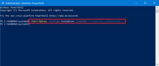 Custom virus scan command with PowerShell