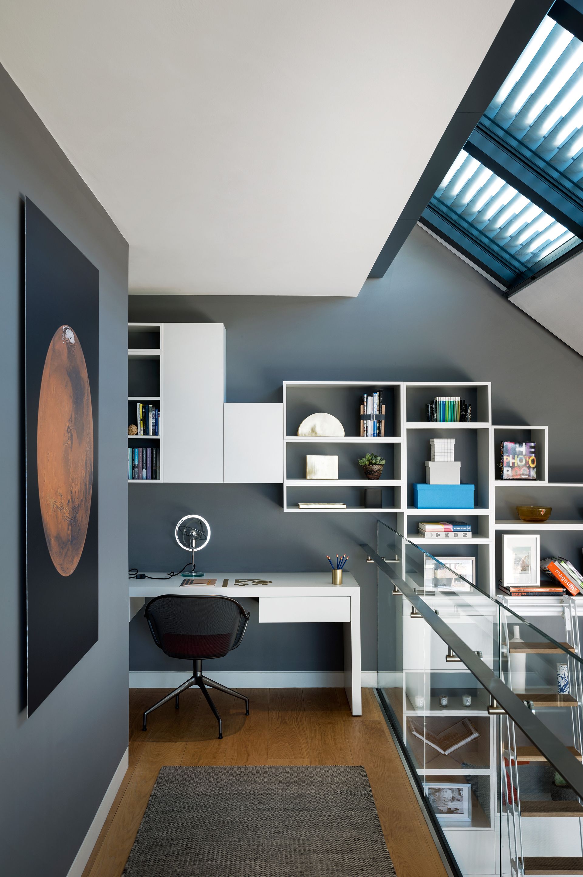 Mezzanine home office