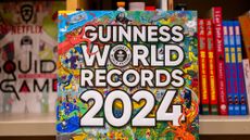 Guinness world records 2024 book in a bookshop